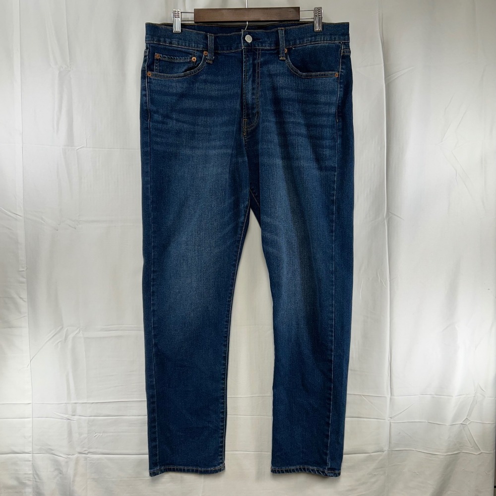 Lucky Brand 410 Athletic Slim Jeans Mens 36x30 Dark Wash Blue Stretch Denim